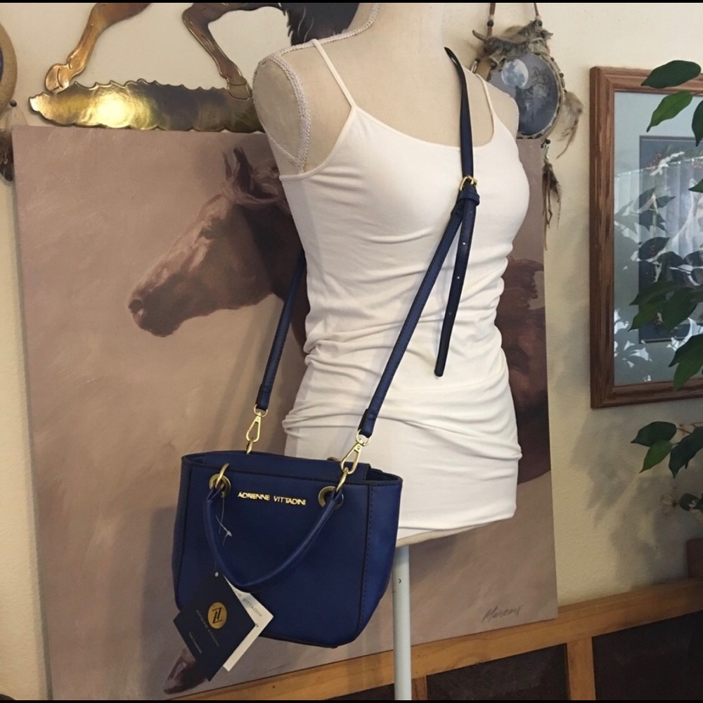 Adrienne Vittadini midnight crossbody Tote bag NWT
